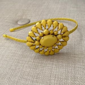 Yellow Bejeweled Headband